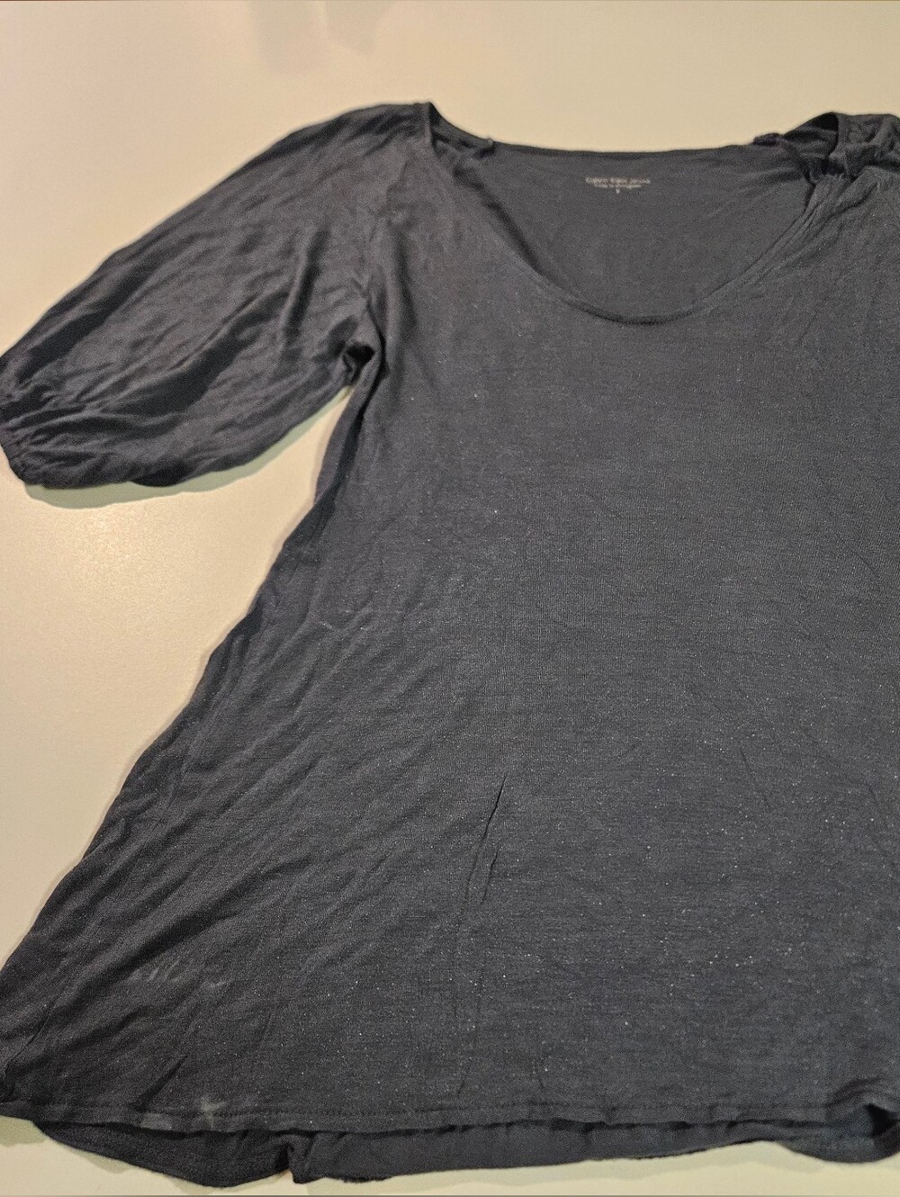 Womens Calvin Klein Size Small Puffed Sleeved Sparkle Top
